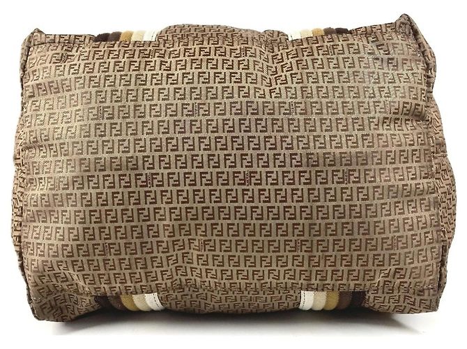 Zucchino Borsa in nylon beige Fendi 7VA240 - vista 5