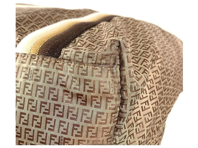 Zucchino Borsa in nylon beige Fendi 7VA240 - vista 6