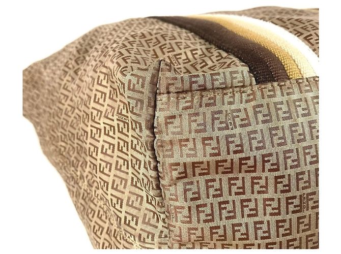 Zucchino Borsa in nylon beige Fendi 7VA240 - vista 7
