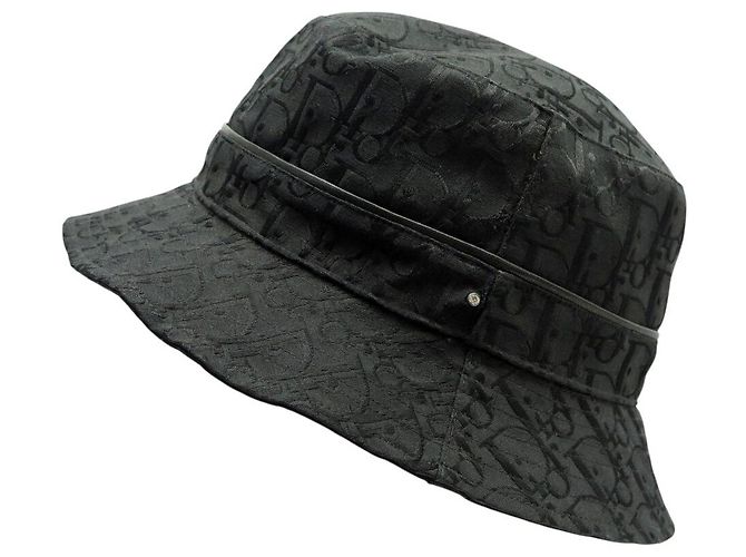 NUOVO CAPPELLO CHRISTIAN DIOR TRT04012 T58 CAPPELLO IN CANVAS MONOGRAMMA OBLIQUO NERO - vista 2