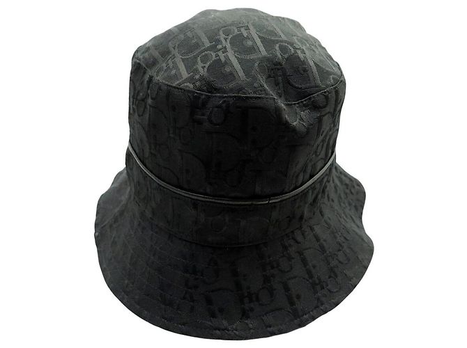 NUOVO CAPPELLO CHRISTIAN DIOR TRT04012 T58 CAPPELLO IN CANVAS MONOGRAMMA OBLIQUO NERO - vista 3