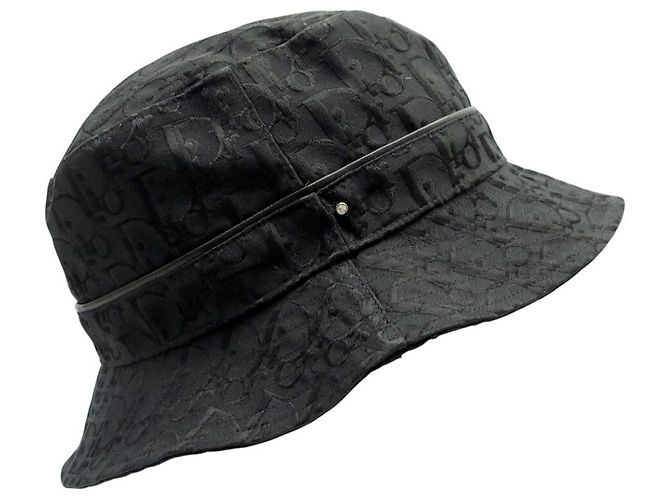 NUOVO CAPPELLO CHRISTIAN DIOR TRT04012 T58 CAPPELLO IN CANVAS MONOGRAMMA OBLIQUO NERO - vista 4