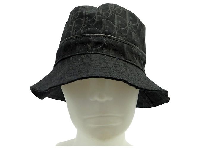 NUOVO CAPPELLO CHRISTIAN DIOR TRT04012 T58 CAPPELLO IN CANVAS MONOGRAMMA OBLIQUO NERO - vista 5