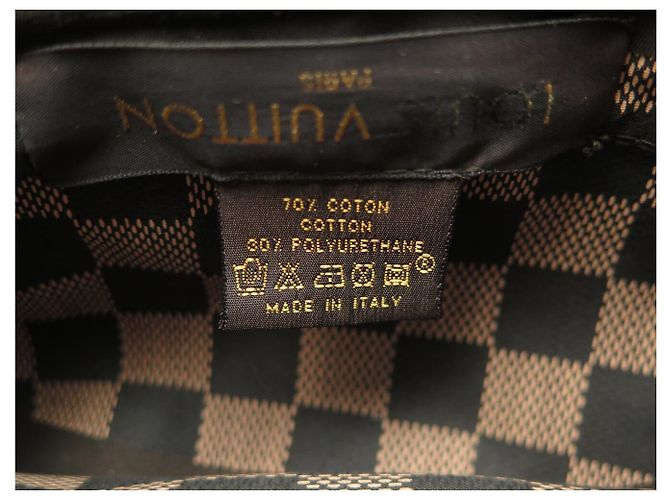 SOMBRERO LOUIS VUITTON BOB 58 EN ALGODÓN MARRÓN CON INTERIOR DAMIER Castaño - vista 10