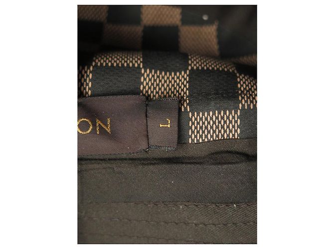 SOMBRERO LOUIS VUITTON BOB 58 EN ALGODÓN MARRÓN CON INTERIOR DAMIER Castaño - vista 11