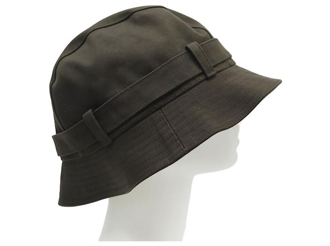 SOMBRERO LOUIS VUITTON BOB 58 EN ALGODÓN MARRÓN CON INTERIOR DAMIER Castaño - vista 5
