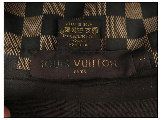 SOMBRERO LOUIS VUITTON BOB 58 EN ALGODÓN MARRÓN CON INTERIOR DAMIER Castaño - vista 9