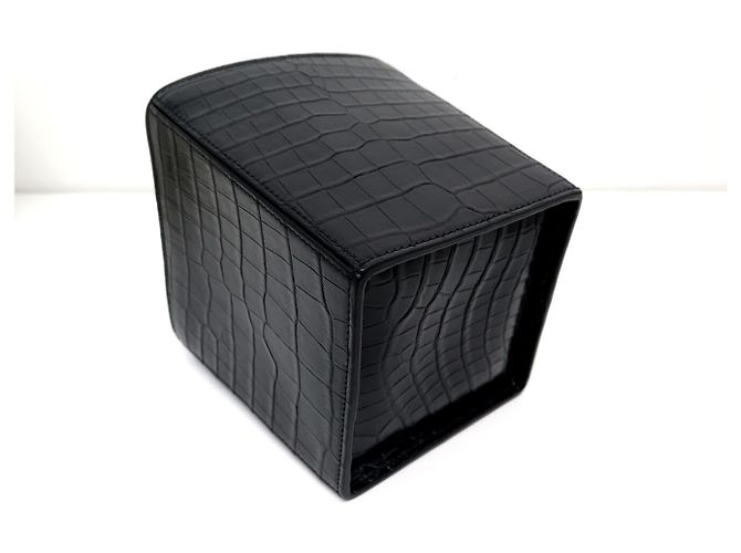 Céline NUOVO RARO BORSO A MANO CELINE STRAP BOX CON MANIGLIA IN CUOIO DI CROCODRILO Nero - vista 3