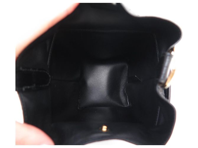 Céline NUOVO RARO BORSO A MANO CELINE STRAP BOX CON MANIGLIA IN CUOIO DI CROCODRILO Nero - vista 7