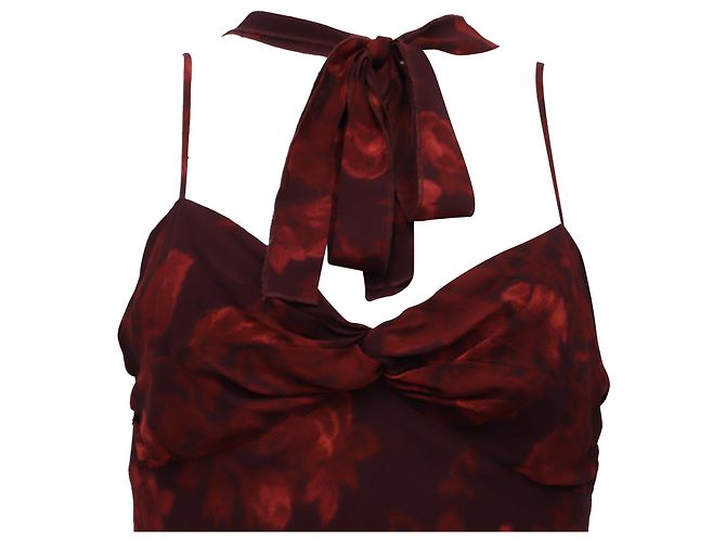 Vestido Mini Iryna en Viscosa Burdeos de Reformation Roja - vista 2