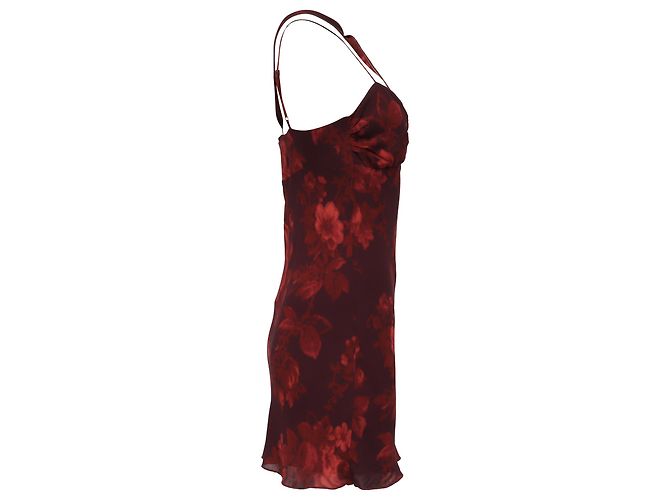 Vestido Mini Iryna en Viscosa Burdeos de Reformation Roja - vista 3