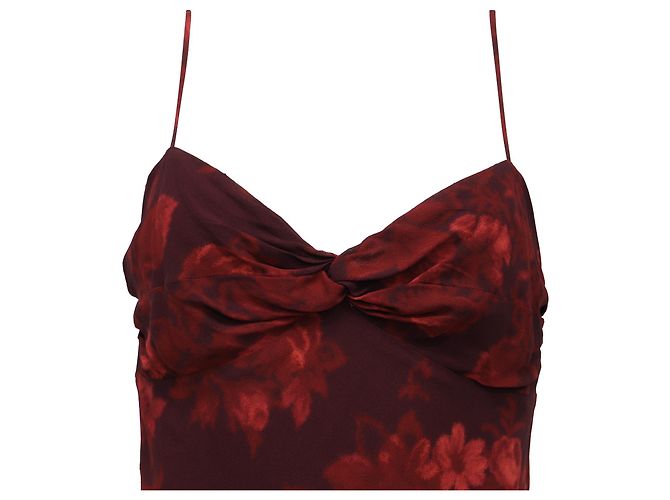 Vestido Mini Iryna en Viscosa Burdeos de Reformation Roja - vista 6