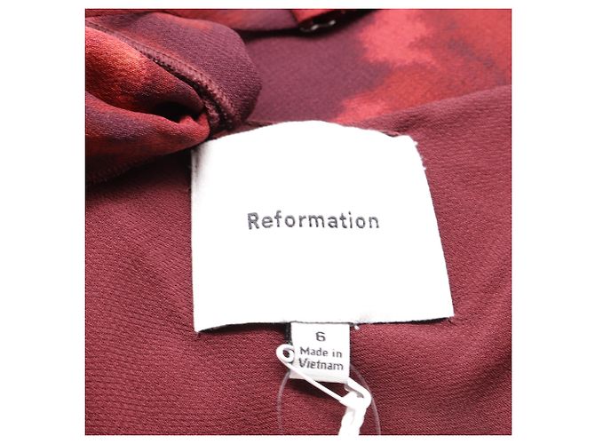 Vestido Mini Iryna en Viscosa Burdeos de Reformation Roja - vista 8