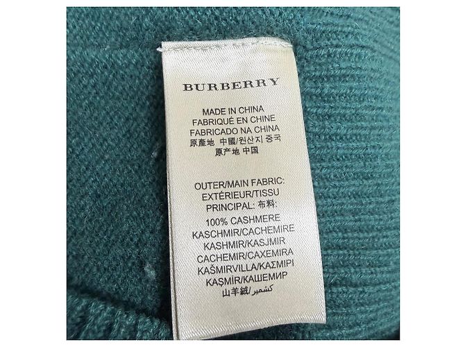 Burberry Brit Ellbogen-Patchwork aus grünem Kaschmir - Ansicht 5