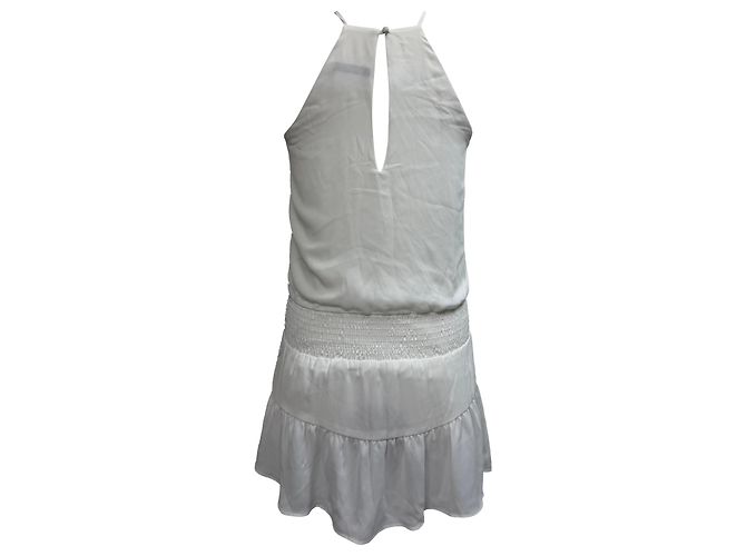 Autre Marque Krisa Halterneck Mini Kleid aus weißem Polyester Roh - Ansicht 3