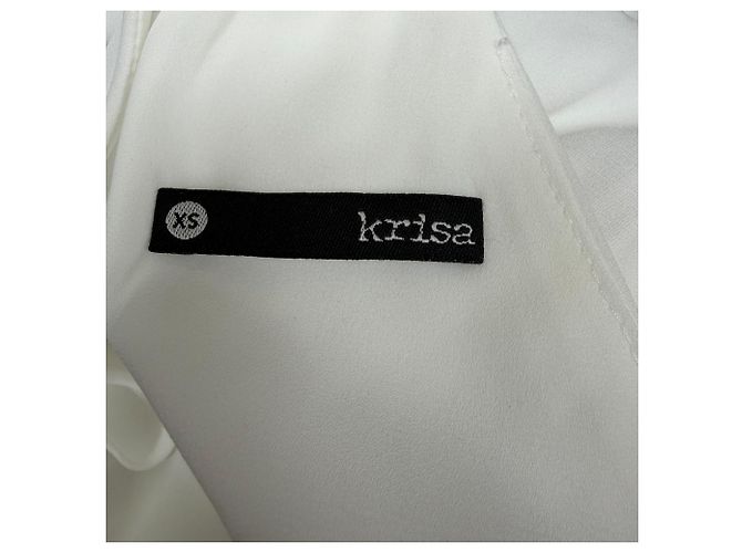 Autre Marque Krisa Halterneck Mini Kleid aus weißem Polyester Roh - Ansicht 4