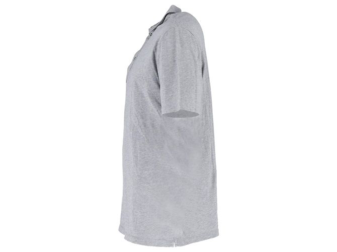 Polo a maniche corte Brunello Cucinelli in cotone grigio - vista 2