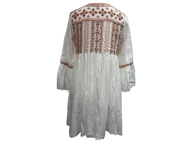 Vestido Mini Bordado Natalia en Algodón Blanco de Melissa Odabash - vista 2