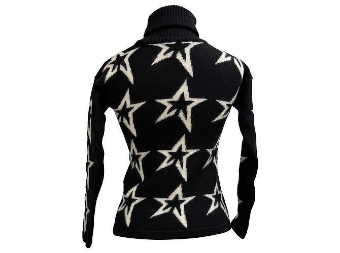 Perfect Moment Star Dust Rollkragenpullover aus schwarzer Merinowolle - Ansicht 3