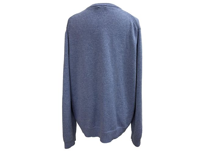 Céline Pull V-neck Celine en cachemire bleu Bleu clair - vue 3