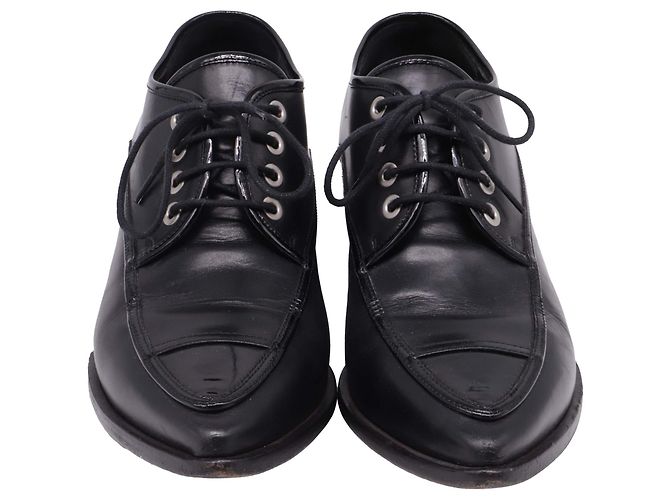 Timeless Scarpe Oxford a punta con lacci Chanel in pelle nera Nero - vista 2