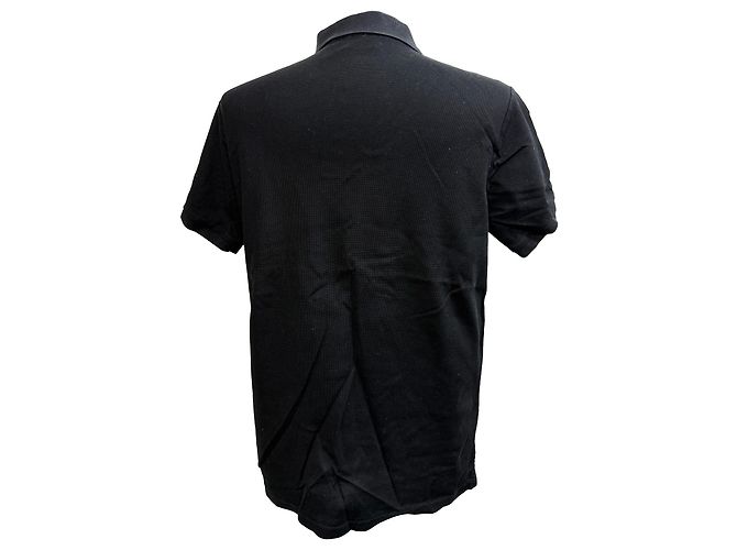Polo de algodón negro con estampado del logo Luckland de Burberry - vista 3