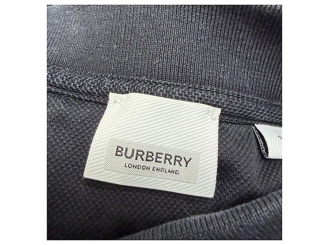 Polo de algodón negro con estampado del logo Luckland de Burberry - vista 4