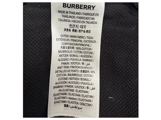 Polo de algodón negro con estampado del logo Luckland de Burberry - vista 5