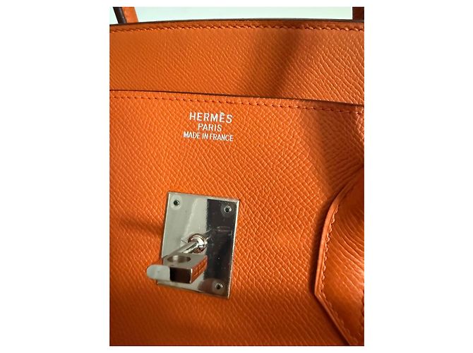 Borsa a mano Hermès HAC 32 Epsom Pelle Arancione - vista 3