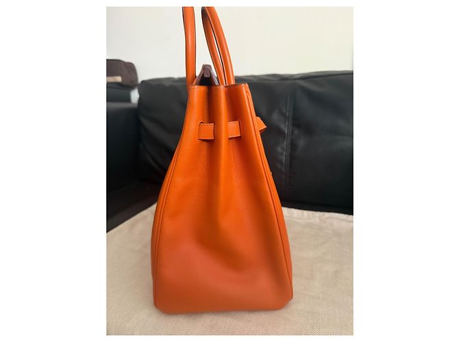 Borsa a mano Hermès HAC 32 Epsom Pelle Arancione - vista 5