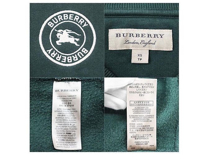 Burberry bestickter Baumwollmischung Sweatshirt Grün - Ansicht 9