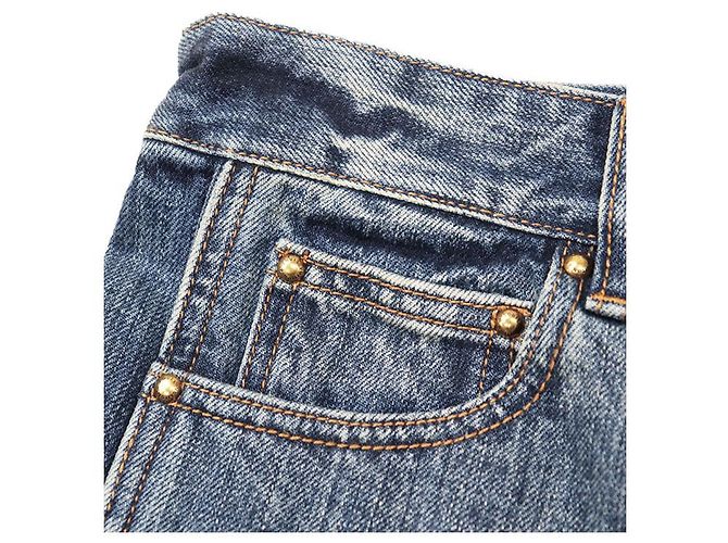 Pantalones de denim de algodón Monogram Louis Vuitton Azul - vista 11