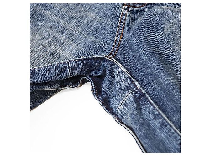 Pantalones de denim de algodón Monogram Louis Vuitton Azul - vista 13