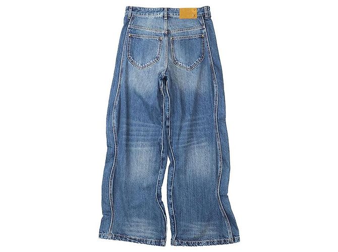 Pantalones de denim de algodón Monogram Louis Vuitton Azul - vista 7