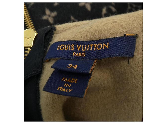 Vestido de mezcla de seda Louis Vuitton Negro Beige - vista 5