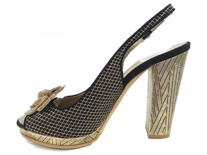 Sandali Chanel Nero D'oro - vista 2