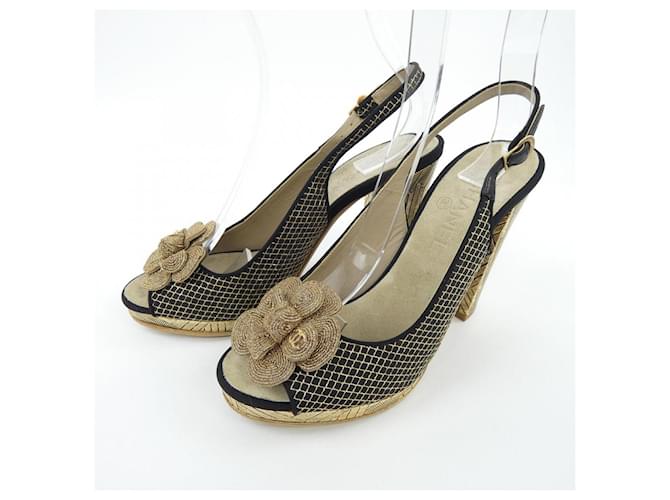 Sandali Chanel Nero D'oro - vista 3
