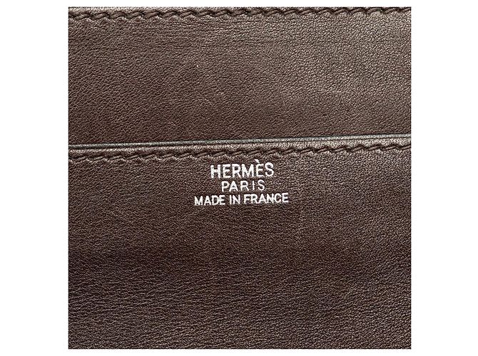 Cartera Larga Dogon MM Swift de Hermès Castaño - vista 10