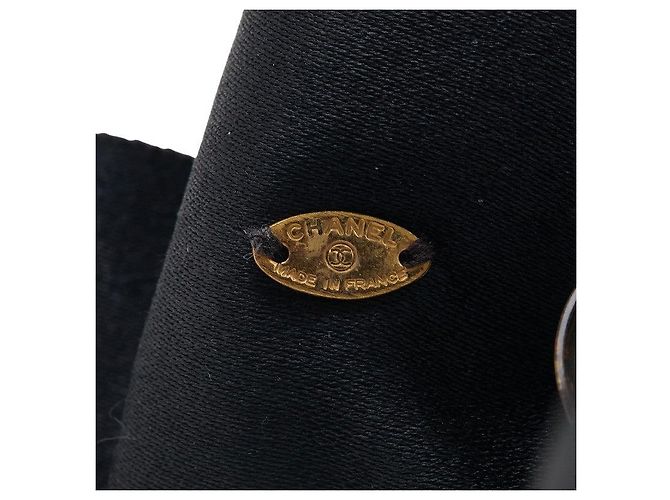 Fermaglio in satin Coco Mark di Chanel Nero - vista 4