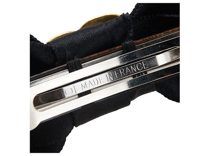 Fermaglio in satin Coco Mark di Chanel Nero - vista 5