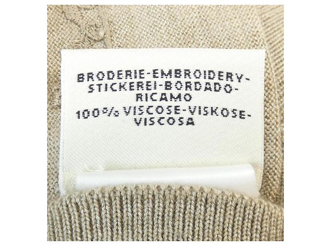 Jersey de seda y cachemira Hermès 34 Beige - vista 4