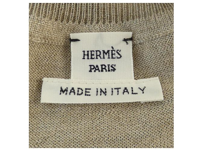 Jersey de seda y cachemira Hermès 34 Beige - vista 5