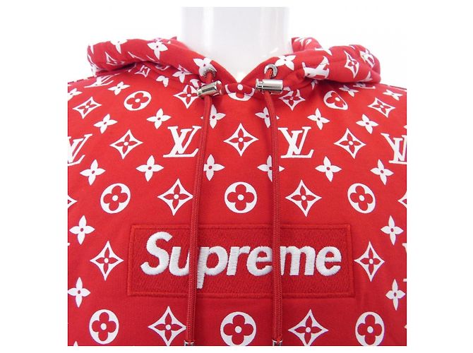 Sudadera SUPREME Louis Vuitton Blanco Roja - vista 5