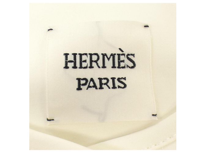 Giacca senza colletto Hermès Bianco - vista 4