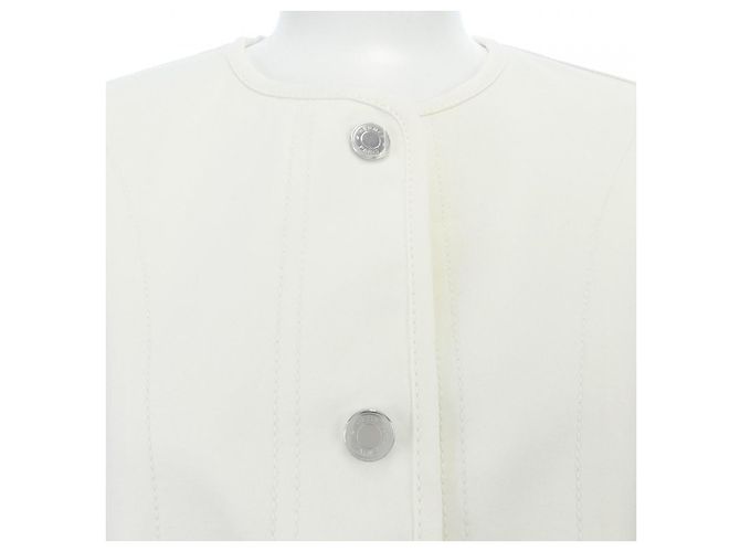 Giacca senza colletto Hermès Bianco - vista 5
