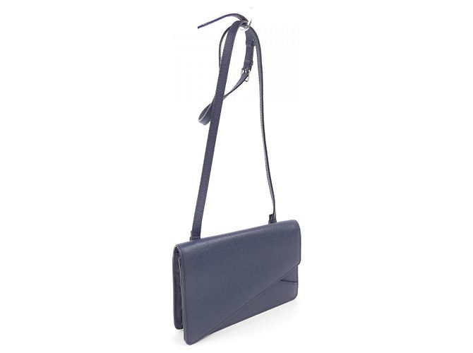 Bolsa de couro de bezerro macio Valextra Azul Azul marinho - vista 2