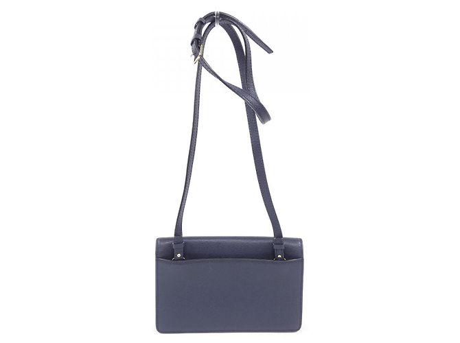 Bolsa de couro de bezerro macio Valextra Azul Azul marinho - vista 3