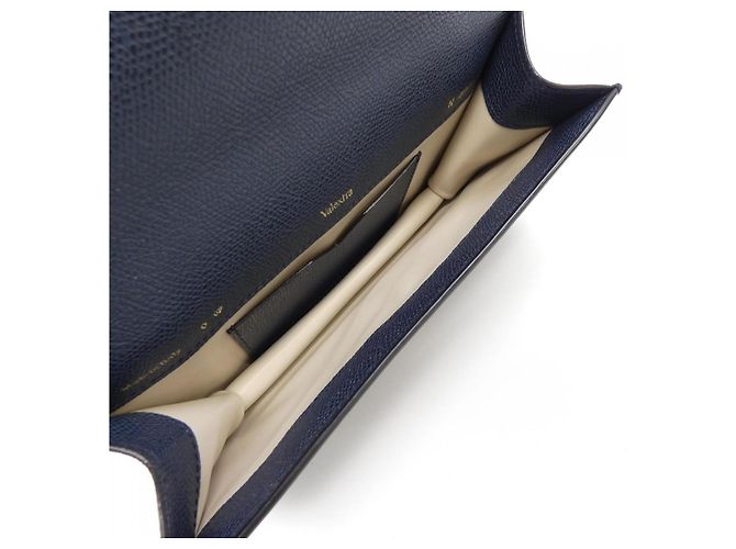 Bolsa de couro de bezerro macio Valextra Azul Azul marinho - vista 6