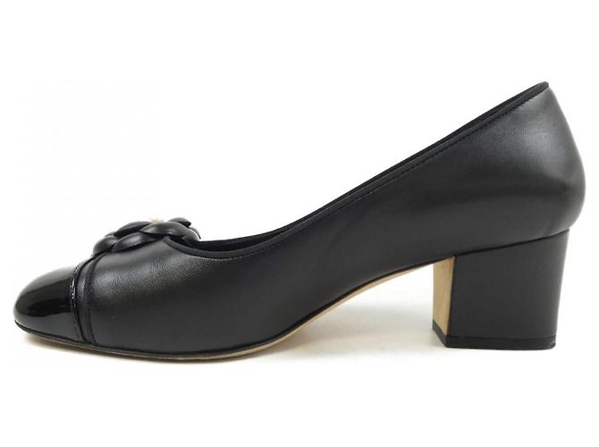 Timeless Chanel Pumps aus Lammfell und Lackleder Schwarz - Ansicht 2