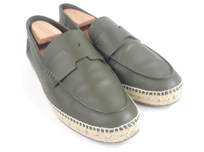 Espadrillas in pelle Trip H di Hermès Verde Cachi - vista 3